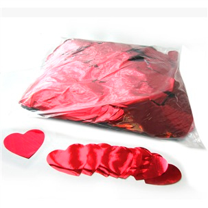 красное металлизированное конфетти в сердец