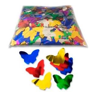 разноцветное металлизированное конфетти в форме бабочек